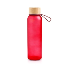 Matte glass bottle with a capacity of 500 ml, with a silicone handle / AtlÃ¢ntida