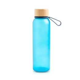 Matte glass bottle with a capacity of 500 ml, with a silicone handle / AtlÃ¢ntida