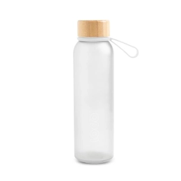 Matte glass bottle with a capacity of 500 ml, with a silicone handle / AtlÃ¢ntida