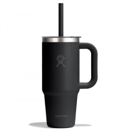 710 ML TRAVEL TUMBLER WITH CLEAR LID, BLACK