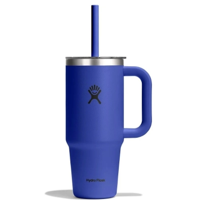 
                                                Термокружка для путешествий 710 мл с прозрачной крышкой, цвет капри синий
                                                