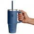 710 ML TRAVEL TUMBLER WITH CLEAR LID IN HARBOR BLUE