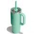 710 ML TRAVEL TUMBLER WITH CLEAR LID IN MERMAID GREEN