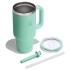 946 ML TRAVEL TUMBLER WITH CLEAR LID IN MERMAID GREEN