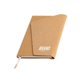 Cork notebook with magnetic closure