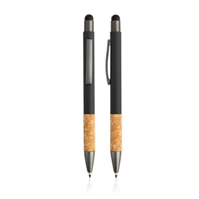 
                                                Rubberized aluminum ball pen with touch function
                                                