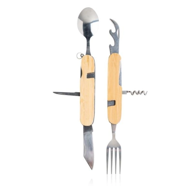 
                                                Bamboo multitool with cutlery
                                                