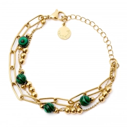 Bracelet Andrea Gold/Green