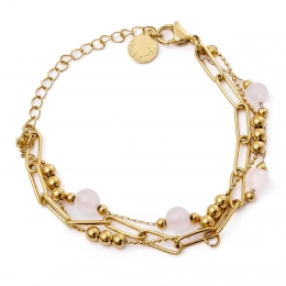 Bracelet Andrea Gold/Pink