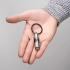 Keychain Bold Stripe Chrome & Gun