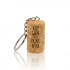 A cork-shaped keyring