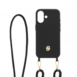 Чехол для iPhone 16 Double B черно-золотой