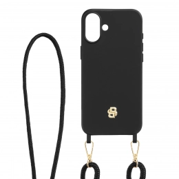 Чехол для iPhone 16 Plus Double B черно-золотой