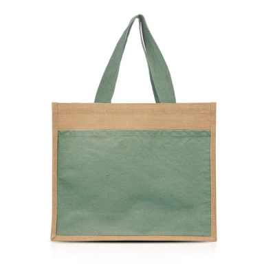 
                                            Jute bag with cotton pocket
                                            
