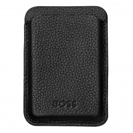 Магнитный чехол для карт для смартфона Magnet Mobile Classic Grained Black