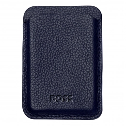 Магнитный чехол для карт для смартфона Magnet Mobile Classic Grained Navy