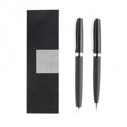 Set of metal ballpoint pen and pen