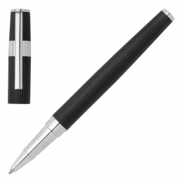 Ballpoint Pen Gear Pinstripe Black / Chrome