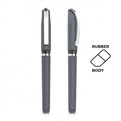 
                                                Plastic pen with silver details
                                                