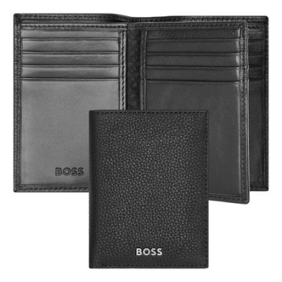 
                                                Кошелек для карт Trifold Classic из зернистой черной кожи
                                                