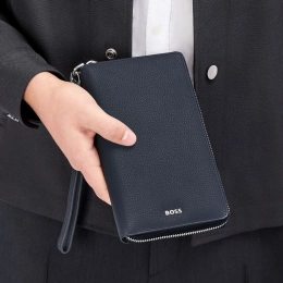 Travel Briefcase Classic Grained Navy