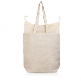 Cotton bag made from recycled materials 190g with pouch / Marette