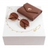 Cacharel Set (women's handbag, necklace, and sunglasses)