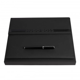 Подарочный набор HUGO BOSS: перьевая ручка и папка формата A4 - HDF309A + HSN2542A