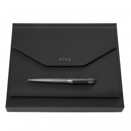 Подарочный набор Hugo Boss: папка и ручка - HDM414A + HST4964D