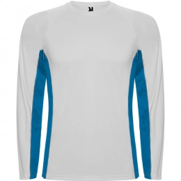 SHANGHAI LONG SLEEVE T-SHIRT S/S WHITE/ROYAL BLUE