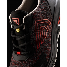 CHARCOAL RED SHOES WORKWEAR RUBY HEATHER