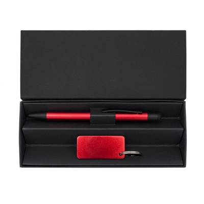 
                                            Couple pen and keychain gift set, red
                                            