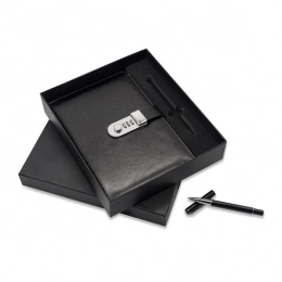 Windsor gift set with notebook and pen, black