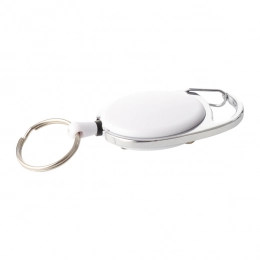 Ski-pass with carabiner, white