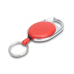 Ski-pass with Carabiner, red