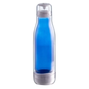 520 ml Smart glass bottle with outer tritan wall, blue
