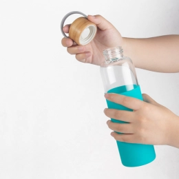 560 ml Vim Booster glass bottle, green