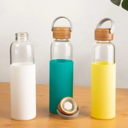 560 ml Vim Booster glass bottle, white