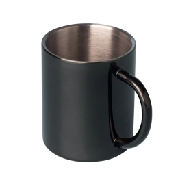 240 ml Stalwart stainless steel mug, black