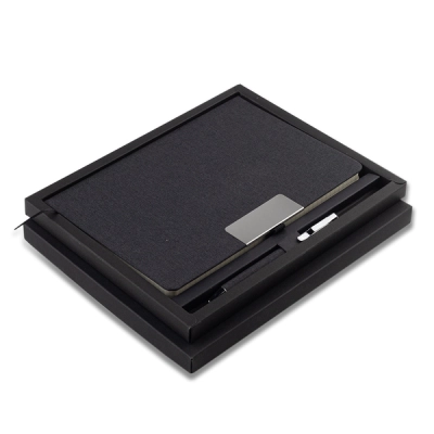 
                                            Plata RPET Notebook & Pen Gift Set, black
                                            