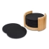 Mazzo RPET felt coaster set, black