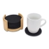 Mazzo RPET felt coaster set, black