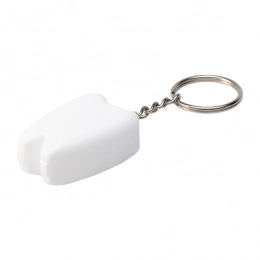 Toothy keychain with dental floss, white