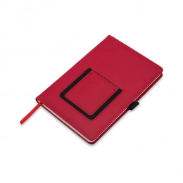 Блокнот Eibar с карманом для телефона, красный