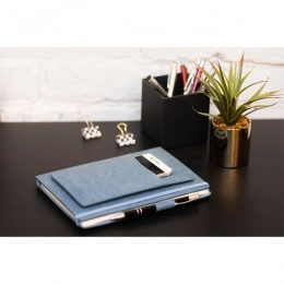 Savona notebook with organizer, blue