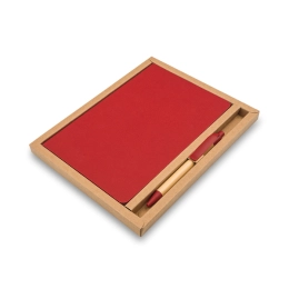 Forest pen and notebook gift set, red