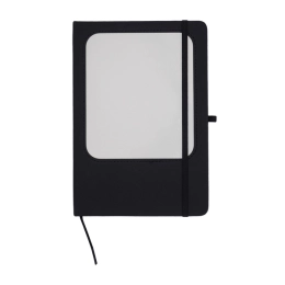 Blanko notebook with a white erasable board, black