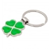 Clover Luck keyring, green/silver