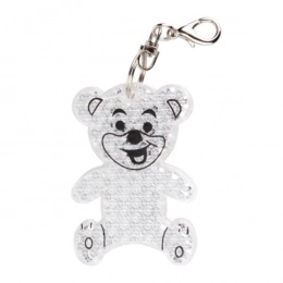 Teddy safety keyring, colorless
