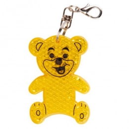 Teddy safety keyring, yellow